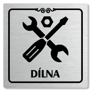 Dílna, 80x80mm, stříbrná, Texas